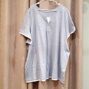 Woman Within, layered look cotton tee